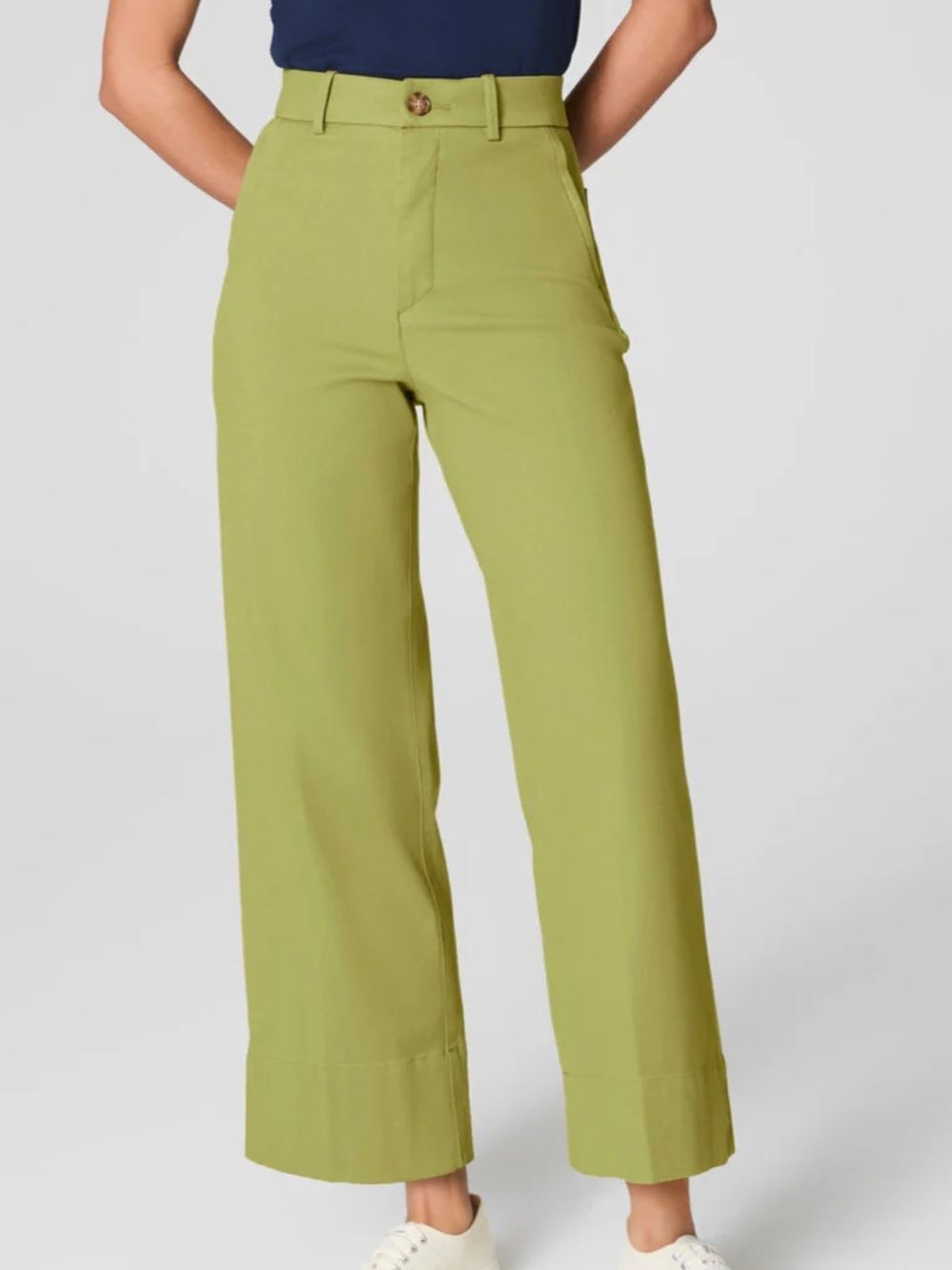 SPANX St Crop Wide Leg 2.0 Cropped Trouser- Cypress M